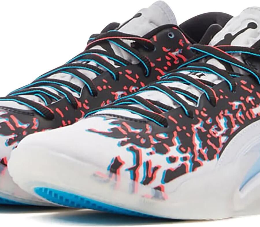 Jordan Zion 3 "3D Football Grey Black Flash Crimson Chlorine Blue" sneakers Wit - Foto 2
