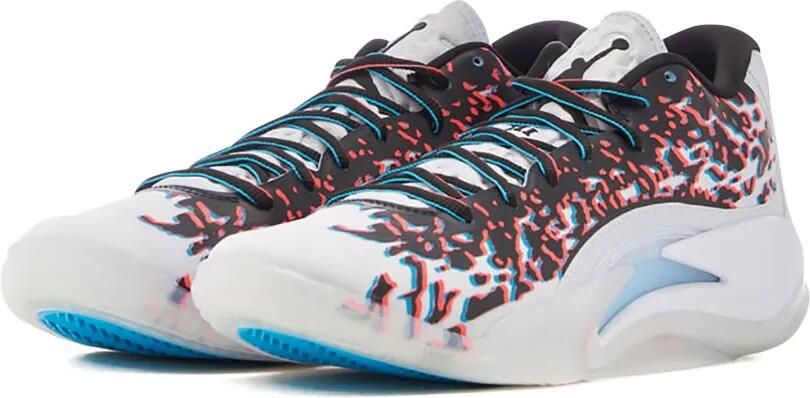 Jordan Zion 3 "3D Football Grey Black Flash Crimson Chlorine Blue" sneakers Wit - Foto 3