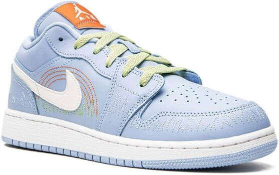 Jordan Kids Air Jordan 1 'Blue Stitch' sneakers Blauw