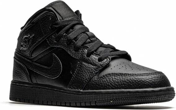 Jordan Kids Air Jordan 1 GS mid-top sneakers Zwart