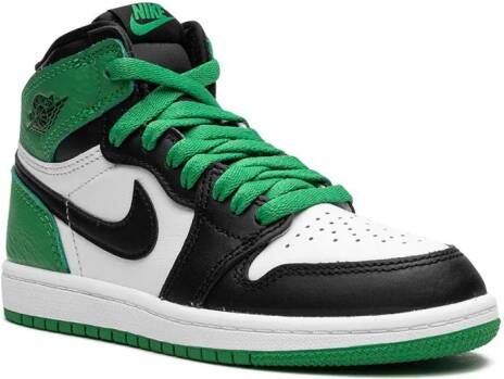 Jordan Kids "Air Jordan 1 Lucky Green sneakers" Zwart