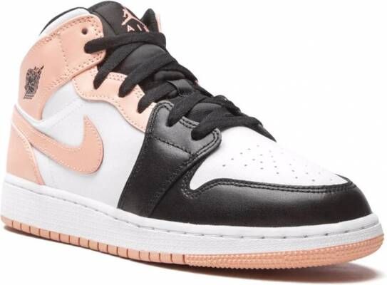 Jordan Kids "Air Jordan 1 Mid Arctic Orange sneakers" Wit