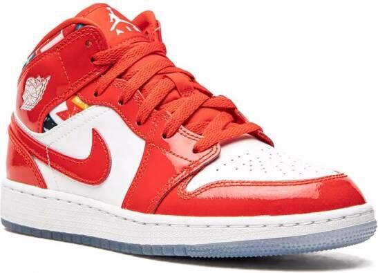 Jordan Kids "Air Jordan 1 Mid Barcelona sneakers" Rood