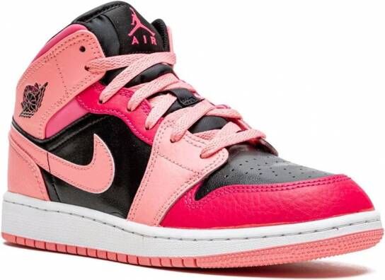 Jordan Kids "Air Jordan 1 Mid Coral Chalk sneakers" Rood