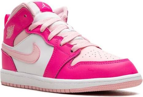 Jordan Kids "Air Jordan 1 Mid Fierce Pink sneakers" Roze