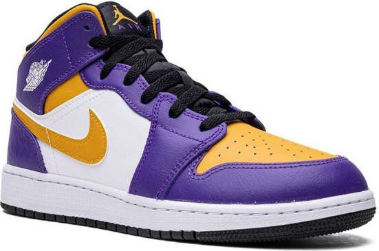 Jordan Kids "Air Jordan 1 Mid Lakers sneakers" Paars