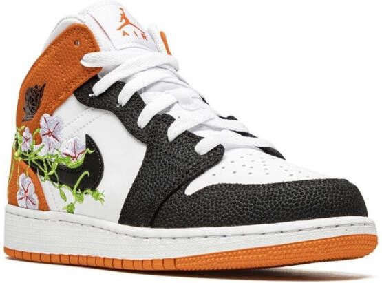 Jordan Kids Air Jordan 1 leren sneakers Zwart