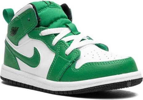 Jordan Kids "Air Jordan 1 Mid Lucky Green sneakers" Wit