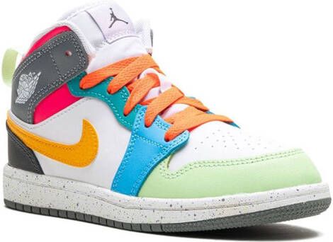 Jordan Kids Air Jordan 1 Mid "Multi Color" sneakers Wit