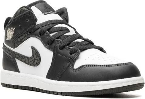 Jordan Kids Air Jordan 1 Mid "Panda Elephant" sneakers Zwart