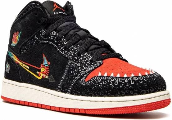 Jordan Kids "Air Jordan 1 Mid SE SIEMPRE Familia sneakers" Zwart