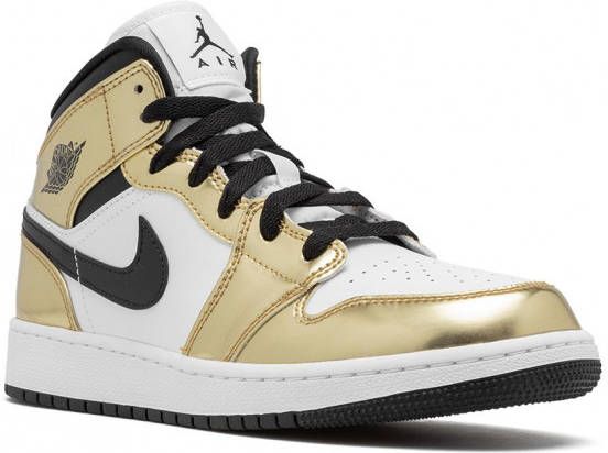 Jordan Kids Air Jordan 1 Mid SE "Metallic Gold" sneakers Goud