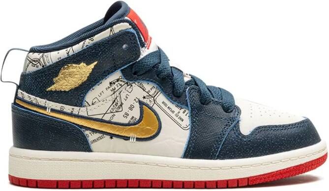 Jordan Kids Air Jordan 1 Mid SE "Take Flight" sneakers Blauw