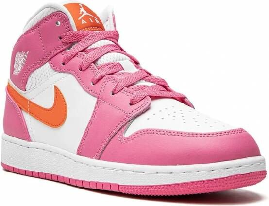 Jordan Kids Air Jordan 1 Mid "Pinksicle Orange" sneakers Roze