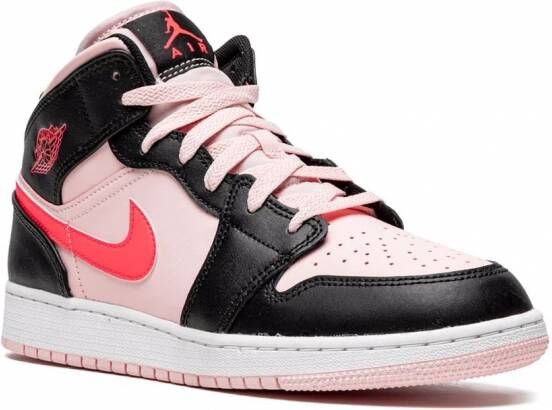 Jordan Kids AirJordan 1 Mid "Atmosphere" sneakers Zwart