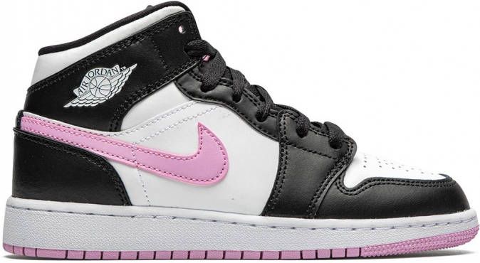 Jordan Kids Air Jordan 1 mid-top sneakers Zwart