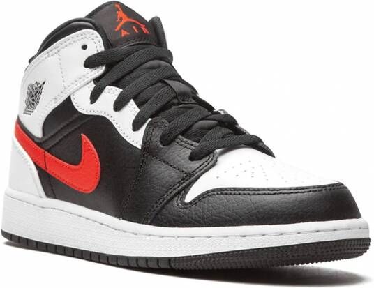 Jordan Kids Air Jordan 1 mid-top sneakers Zwart