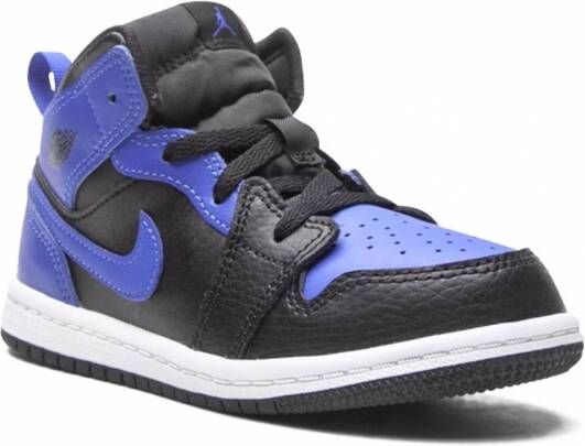 Jordan Kids Air Jordan 1 mid-top sneakers Zwart