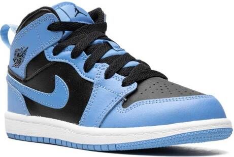 Jordan Kids "Air Jordan 1 mid-top University Gold sneakers" Blauw