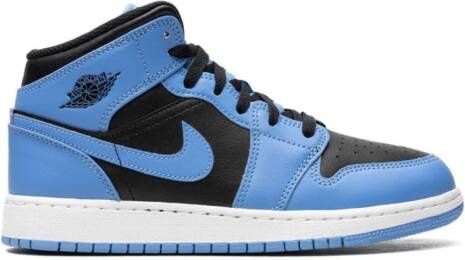 Jordan Kids "Air Jordan 1 mid-top University Gold sneakers" Blauw