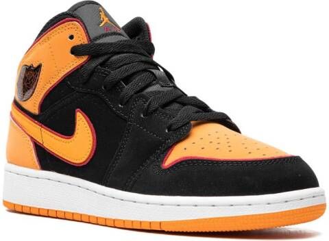 Jordan Kids "Air Jordan 1 Mid Vivid Orange sneakers" Oranje