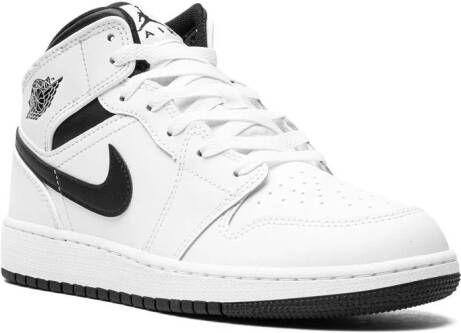 Jordan Kids Air Jordan 1 Mid "White Black" sneakers Wit