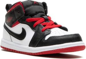 Jordan Kids "Air Jordan 1 Mid White Gym Red sneakers" Wit