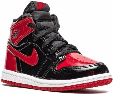 Jordan Kids "Air Jordan 1 Retro Bred Patent sneakers" Zwart