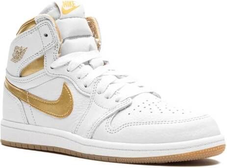 Jordan Kids Air Jordan 1 Retro High OG "Metallic Gold" sneakers Wit