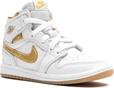 Jordan Kids Air Jordan 1 Retro High OG "Metallic Gold" sneakers Wit