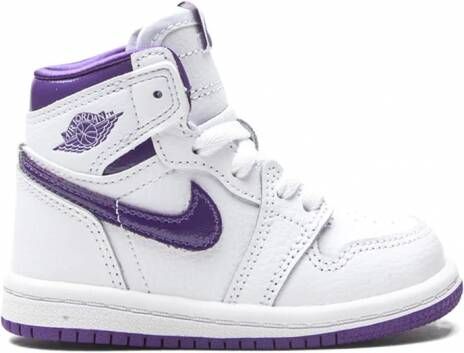 Jordan Kids "Air Jordan 1 Retro High TD Court Purple sneakers" Wit