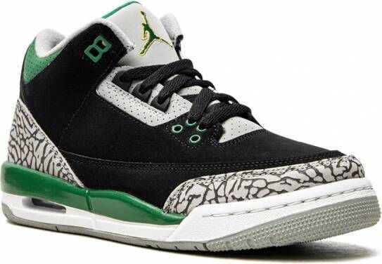 Jordan Kids "Air Jordan 3 Retro Pine Green sneakers" Zwart