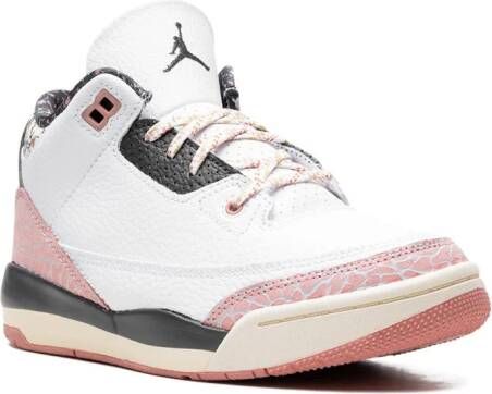 Jordan Kids Air Force 3 "White Red Stardust" sneakers Wit