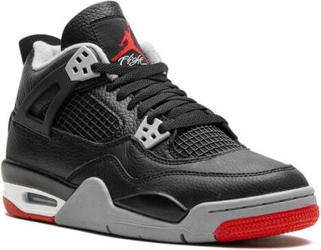 Jordan Kids Air Jordan 4 "Bred Reimagined" sneakers Zwart