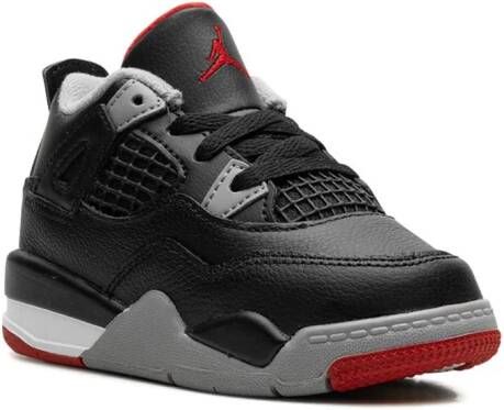 Jordan Kids Air Jordan 4 "Bred Reimagined" sneakers Zwart