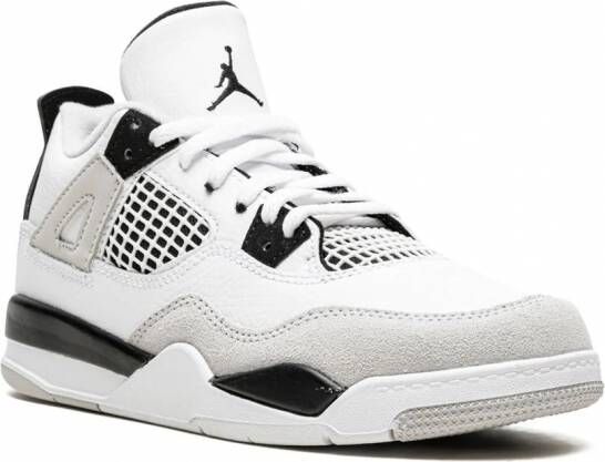 Jordan Kids Air Jordan 4 Retro "Militairy Black" sneakers Wit