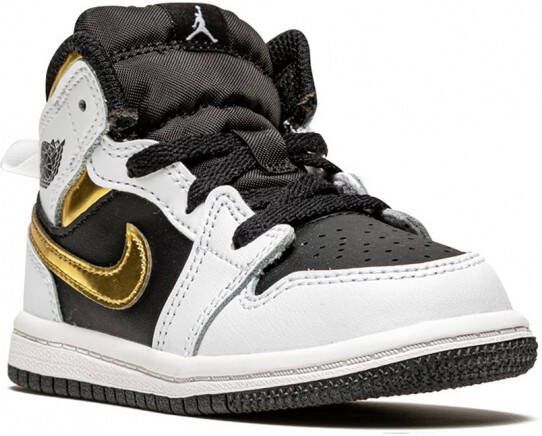 Jordan Kids "Jordan 1 Mid Metallic Gold sneakers" Wit