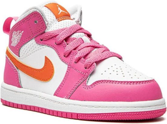 Jordan Kids Air Jordan 1 Mid "Pinksicle Orange" sneakers Roze
