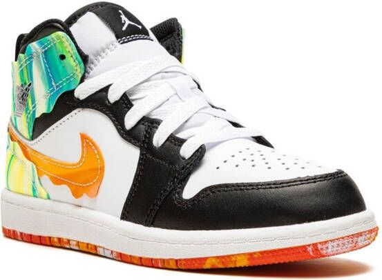 Jordan Kids "Jordan 1 SE Wavy sneakers" Wit