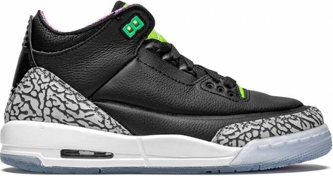 Jordan Kids "Jordan 3 Retro Electric Green sneakers" Zwart