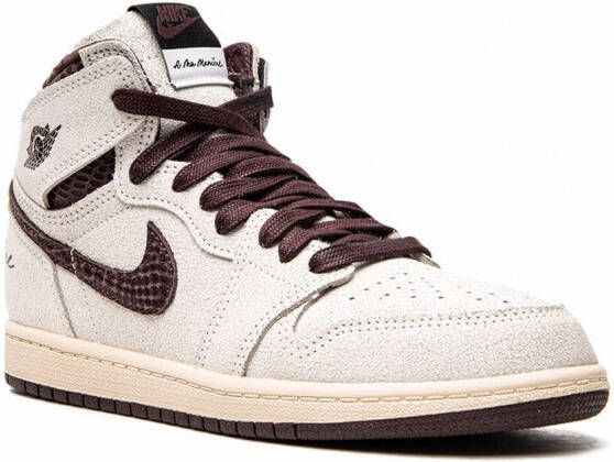 Jordan Kids "x A Ma iére Air Jordan 1 High OG Airness sneakers" Beige