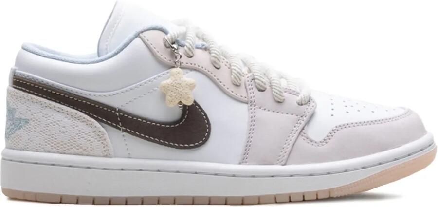 Nike Jordan 1 Low "White White Light Soft Pink Ironstone" sneakers Wit - Foto 3