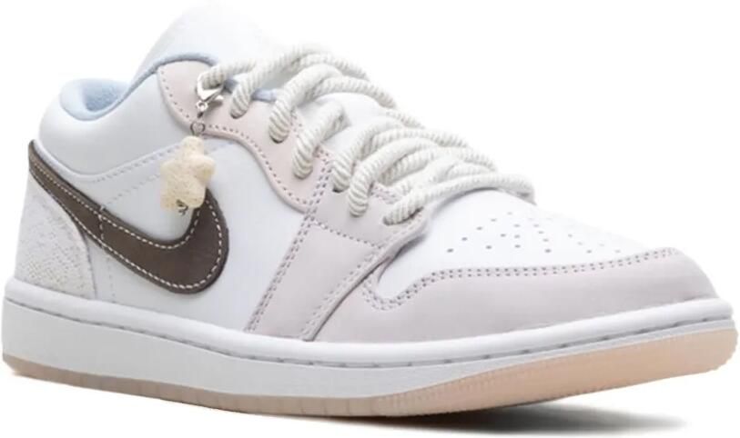 Nike Jordan 1 Low "White White Light Soft Pink Ironstone" sneakers Wit - Foto 2