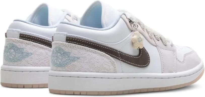 Nike Jordan 1 Low "White White Light Soft Pink Ironstone" sneakers Wit - Foto 4
