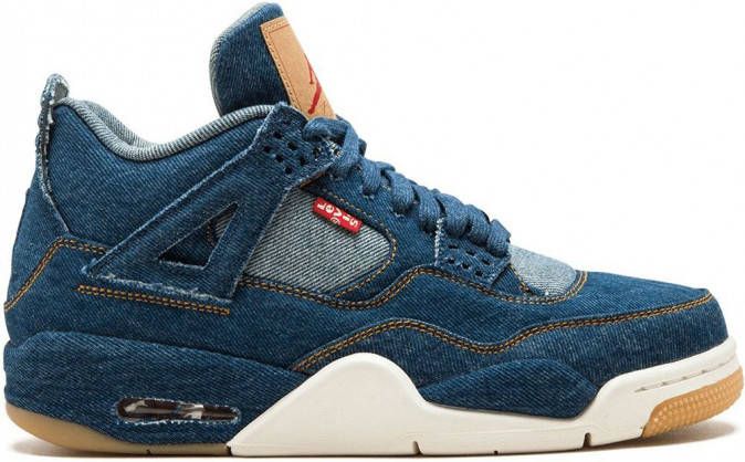 Jordan Nike x Levi's Air 4 Retro sneakers Blauw