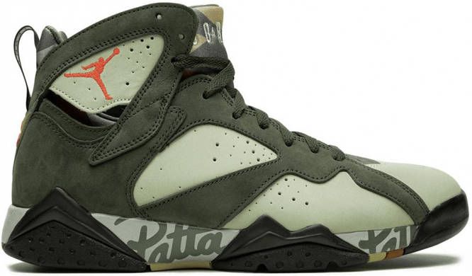 Jordan x Patta Air 7 high-top sneakers Groen