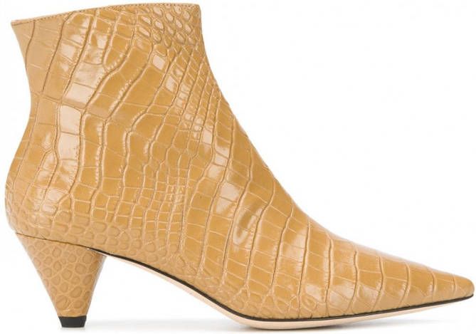 JOSEPH Laarzen met krokodillenleer effect Beige - Schoenen.nl