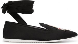 Joshua Sanders Loafers met enkelstrik Zwart