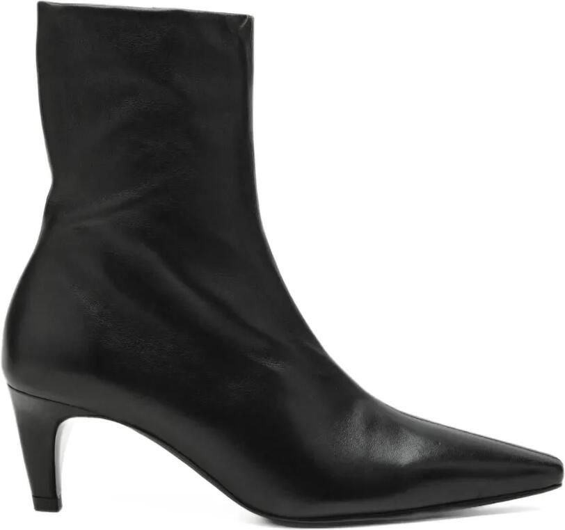 Jude Cave calf leather ankle boots Zwart