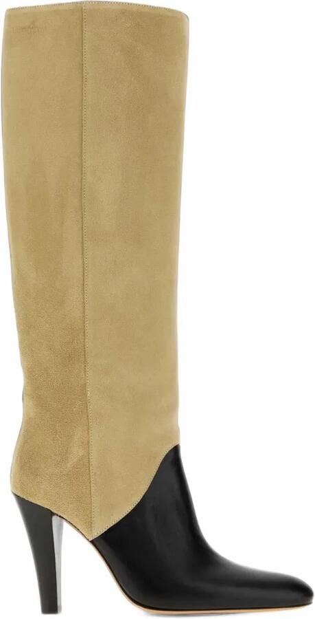 Jude Edita panelled leather boots Beige